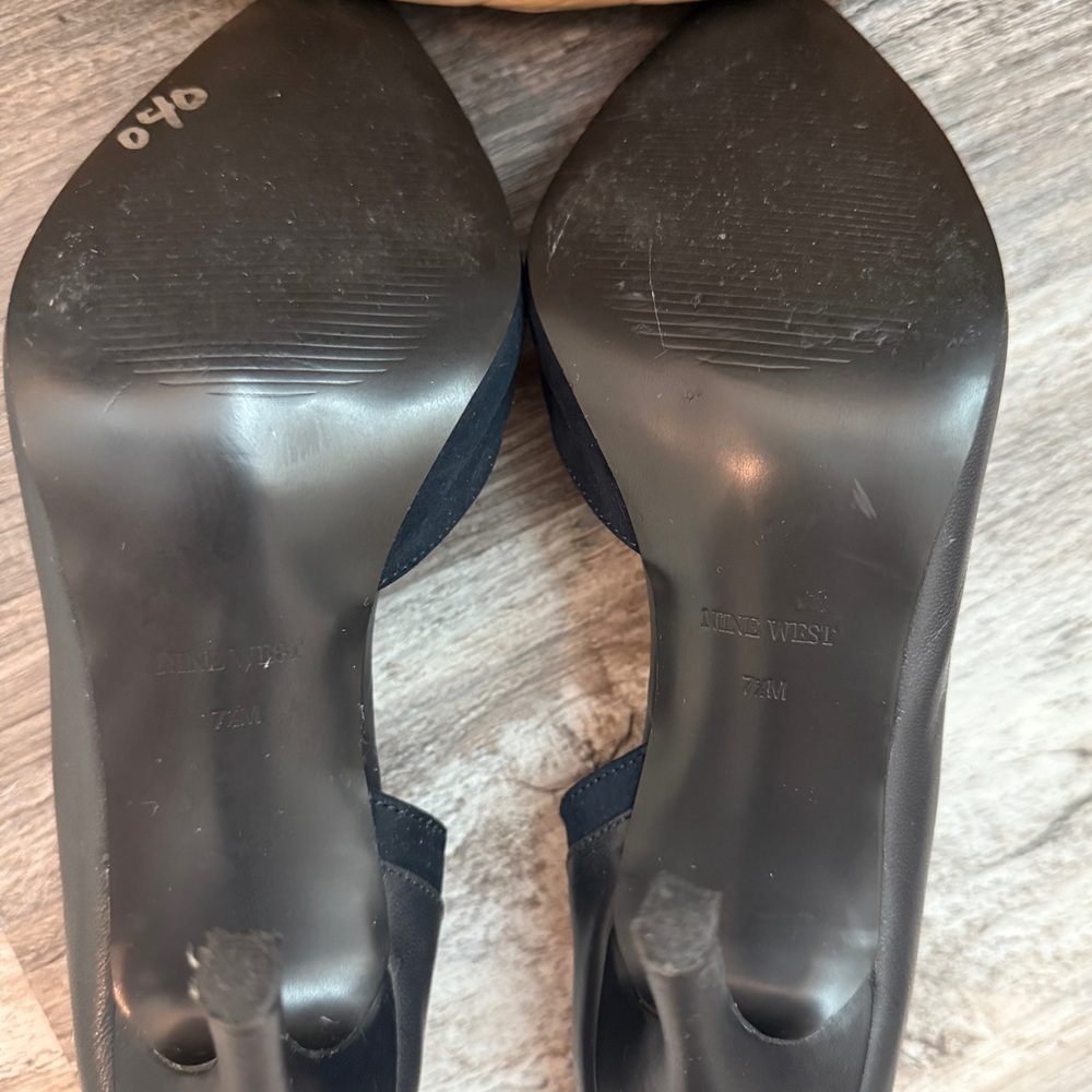 Nine West Navy Blue Alvaa D’orsay Pump High Heels - Picture 6 of 6